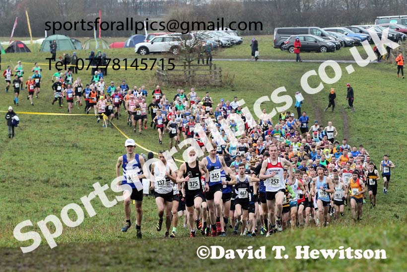 Senior men, 2021 North Eastern Cross Country Championships, Sedgefield. Photo: David T. Hewitson/Sports for All Pics